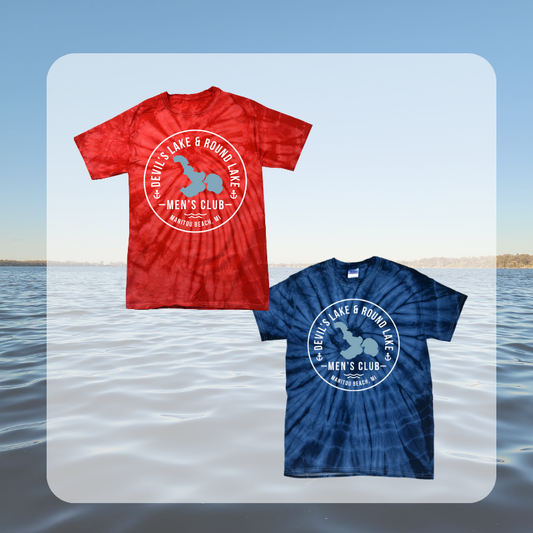 Devil’s Lake & Round Lake Men’s Club Tie Dye Classic Tee