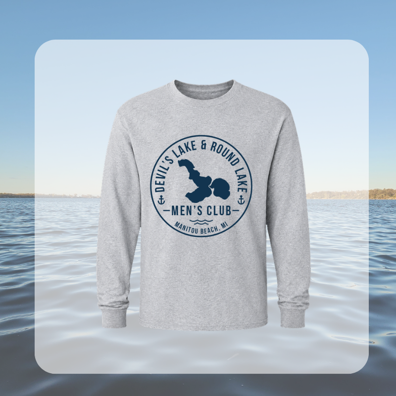 Devil’s Lake Round Lake Men’s Club Youth Long Sleeve Shirt