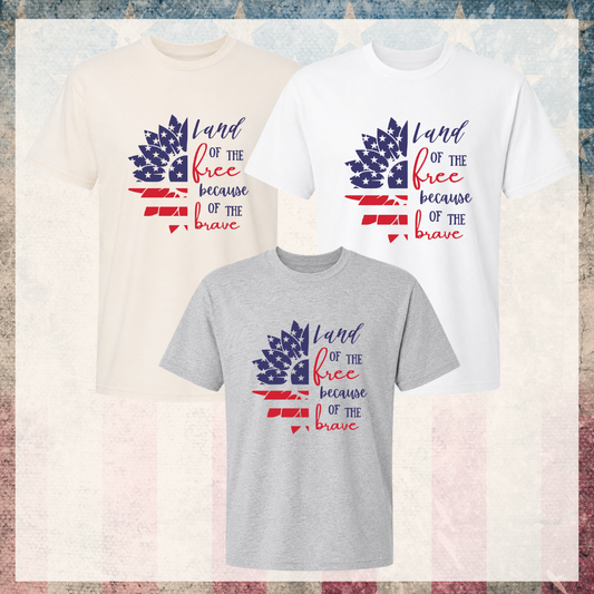 Sunflower Land of The Free Tee