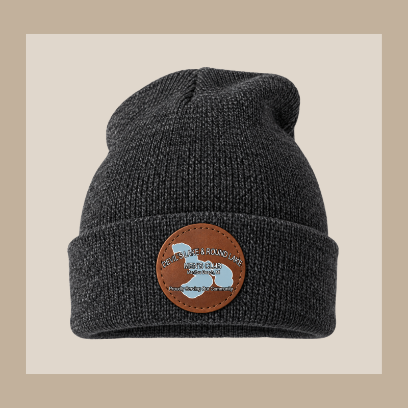 Men’s Club Leather Patch Beanie