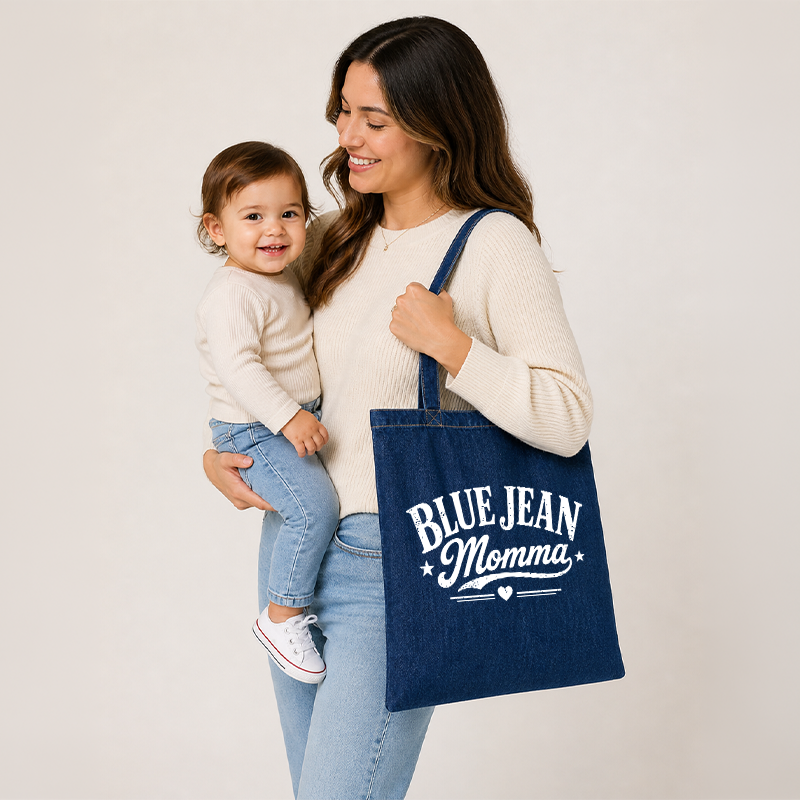 Blue Jean Momma - Denim Tote Bag