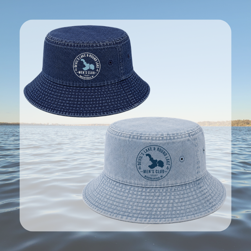 Devils Lake & Round Lake Men’s Club Denim Bucket Hat