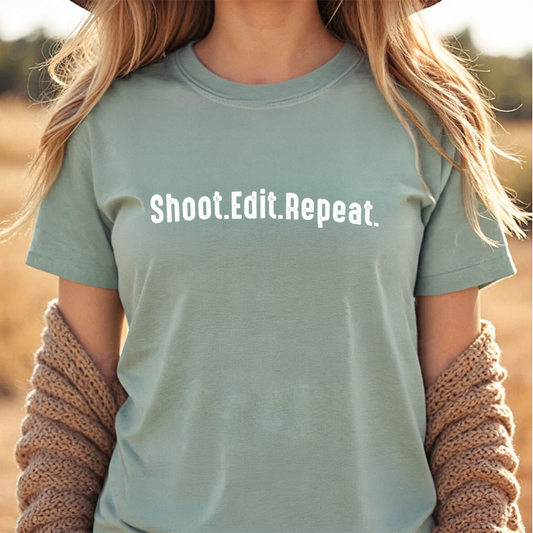 Shoot. Edit. Repeat - Tee