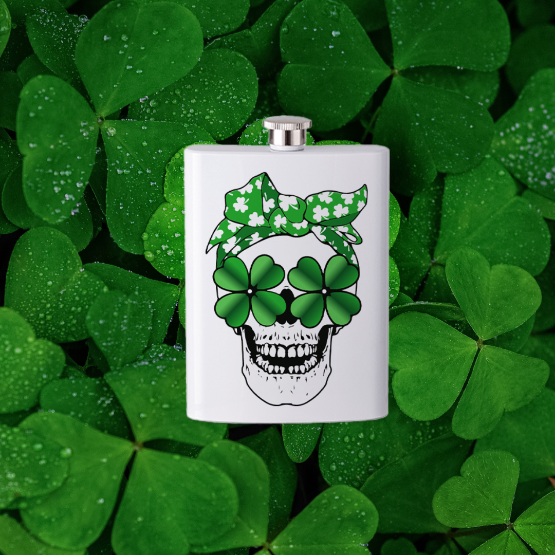 Shamrock Collection - Skull Shamrock Flask