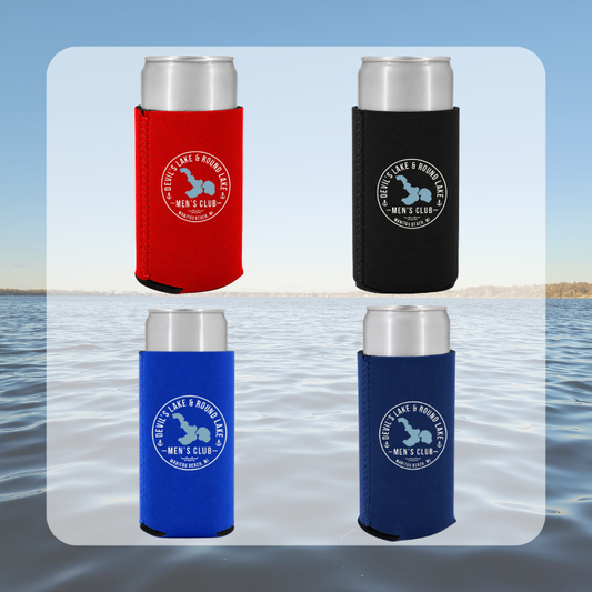 Devils Lake & Round Lake Men’s Club Slim Koozie