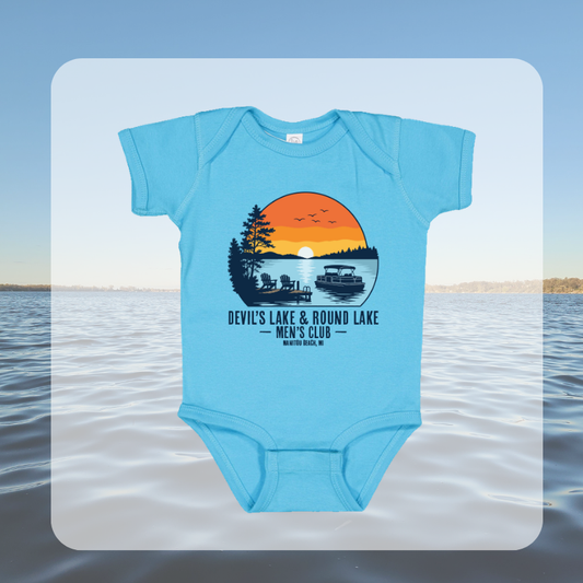 Devil’s Lake & Round Lake Men’s Club Tropical Short Infant Onesie