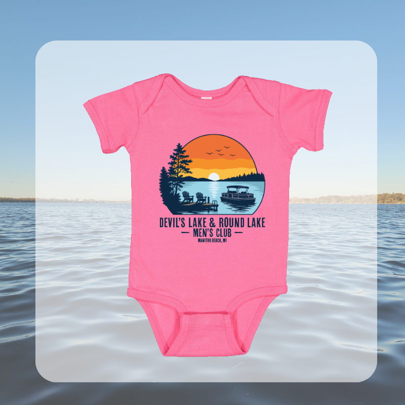 Devil’s Lake & Round Lake Men’s Club Tropical Short Infant Onesie