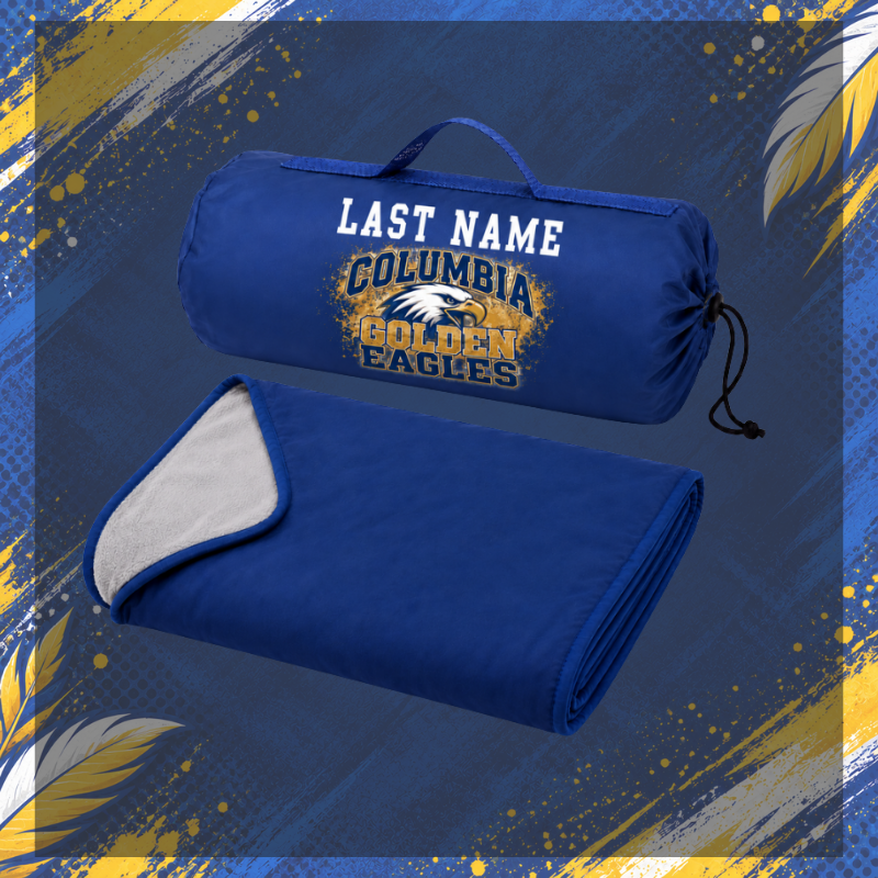 Personalized Columbia Eagles Stadium Blanket