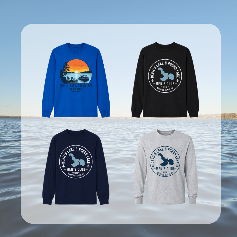 Devil’s Lake Round Lake Men’s Club Youth Long Sleeve Shirt