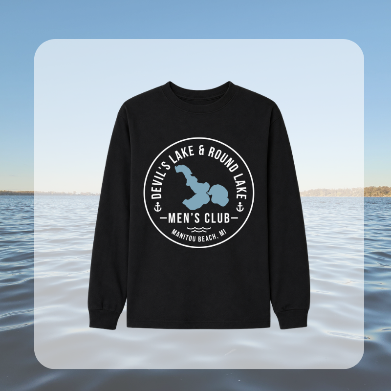 Devil’s Lake Round Lake Men’s Club Youth Long Sleeve Shirt