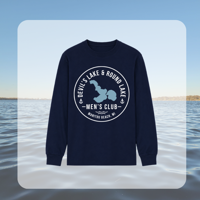Devil’s Lake Round Lake Men’s Club Youth Long Sleeve Shirt