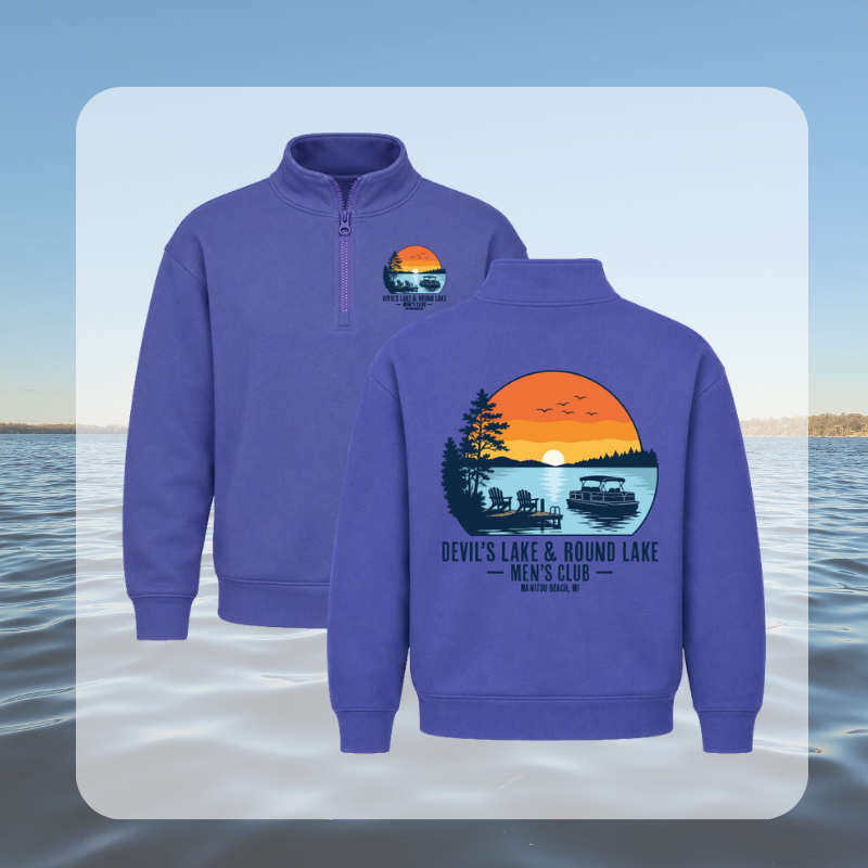 Devil’s Lake & Round Lake Men’s Club Tropical Youth 3/4 Zip Up