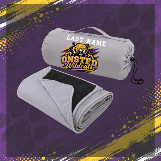 Personalized Onsted Wildcats Stadium Blanket