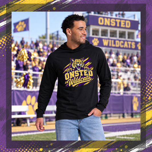 Onsted Wildcats Hooded Long Sleeve Tee