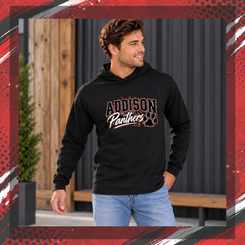 Addison Panthers Hooded Long Sleeve Tee