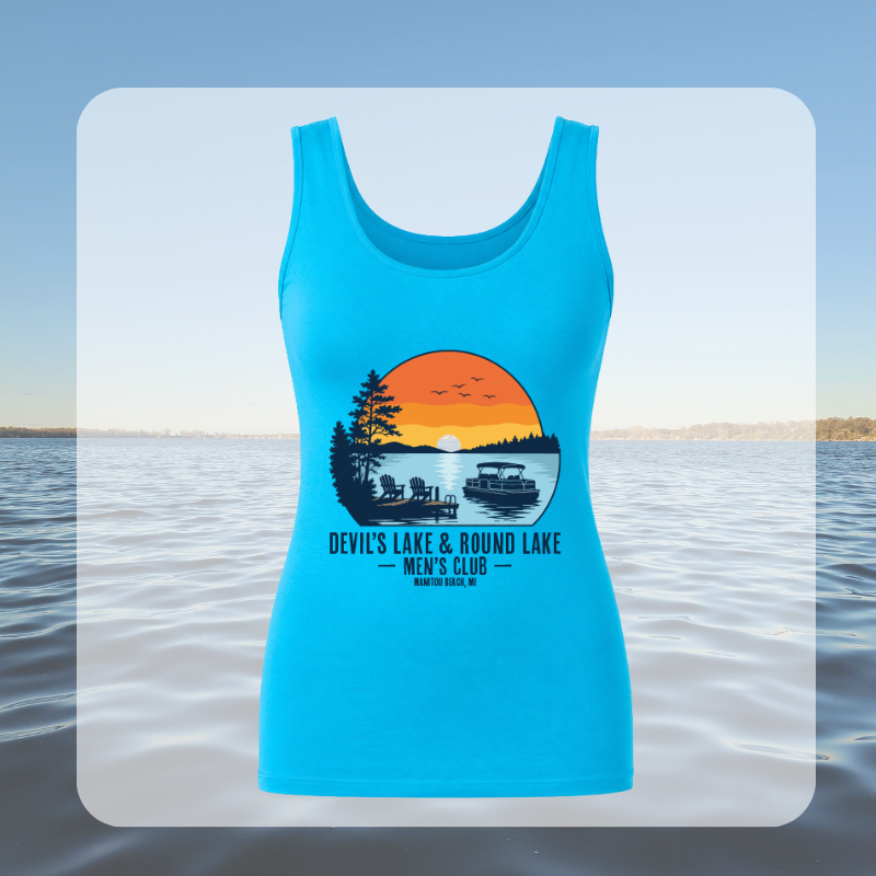 Devil’s Lake & Round Lake Men’s Club Women's Tropical Tank Tops