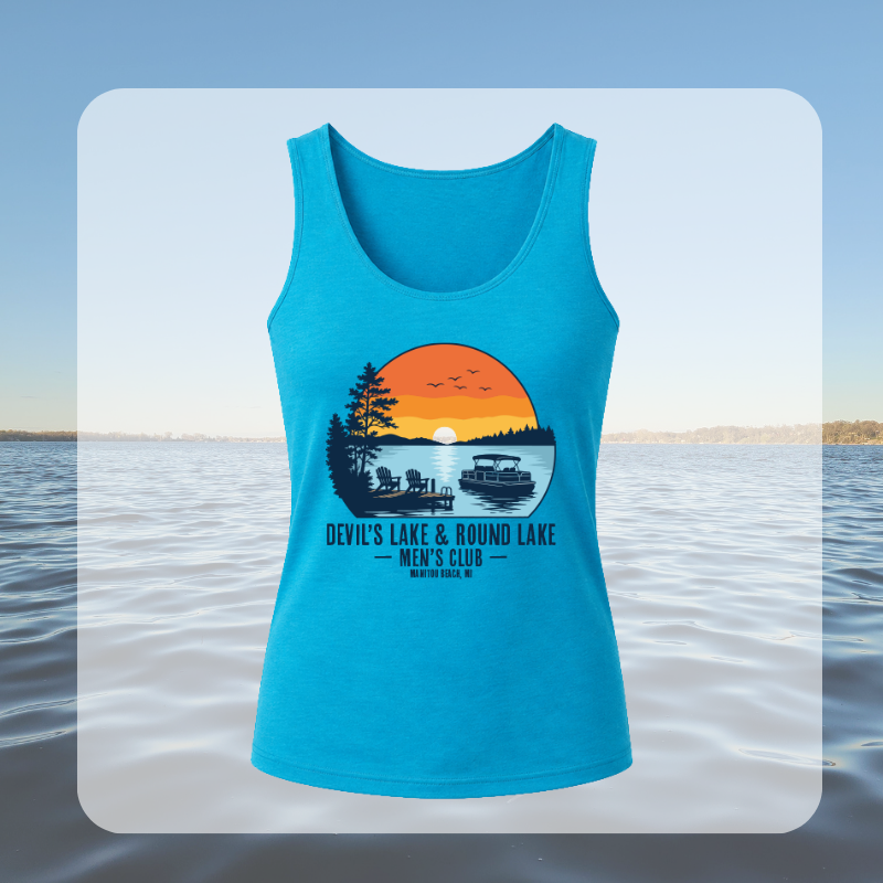 Devil’s Lake & Round Lake Men’s Club Women's Tropical Tank Tops