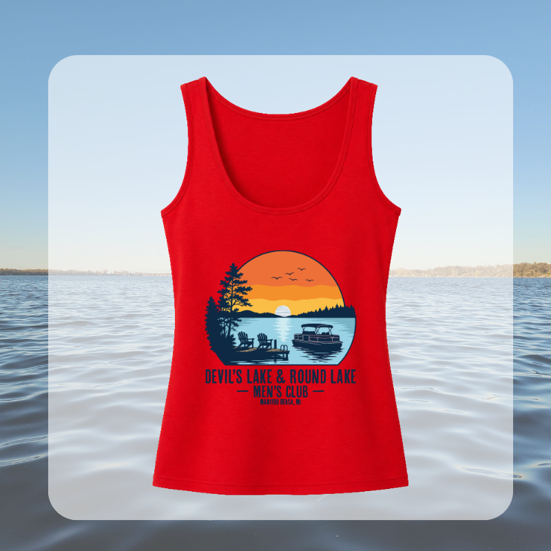 Devil’s Lake & Round Lake Men’s Club Women's Tropical Tank Tops