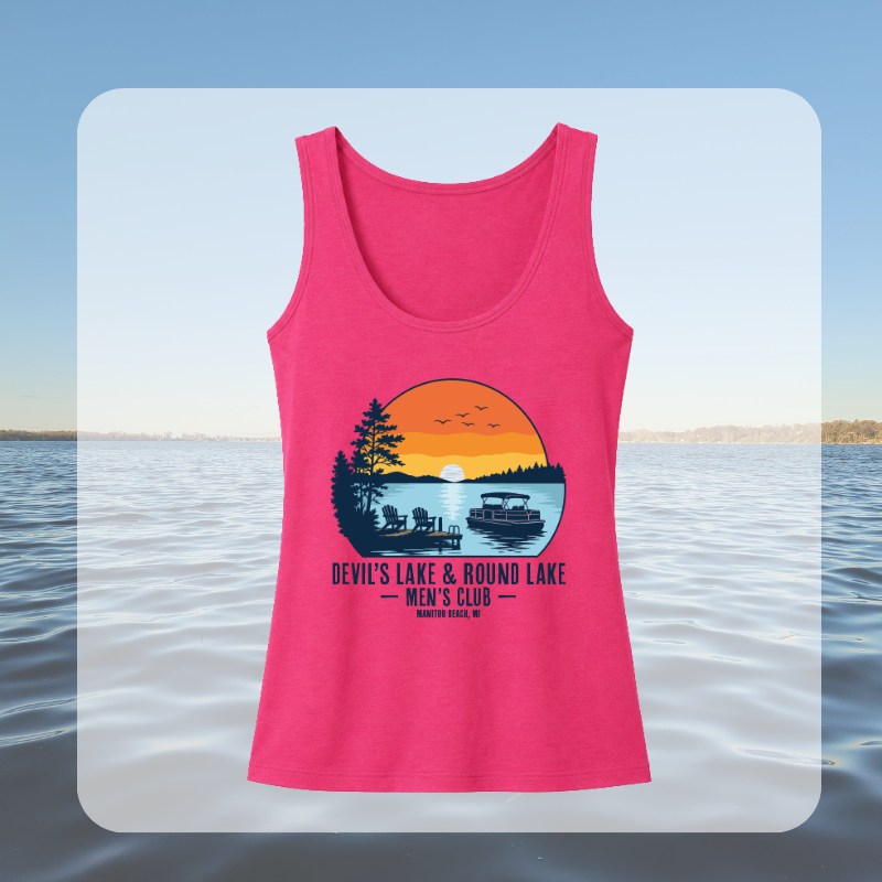 Devil’s Lake & Round Lake Men’s Club Women's Tropical Tank Tops