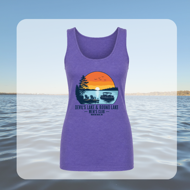 Devil’s Lake & Round Lake Men’s Club Women's Tropical Tank Tops