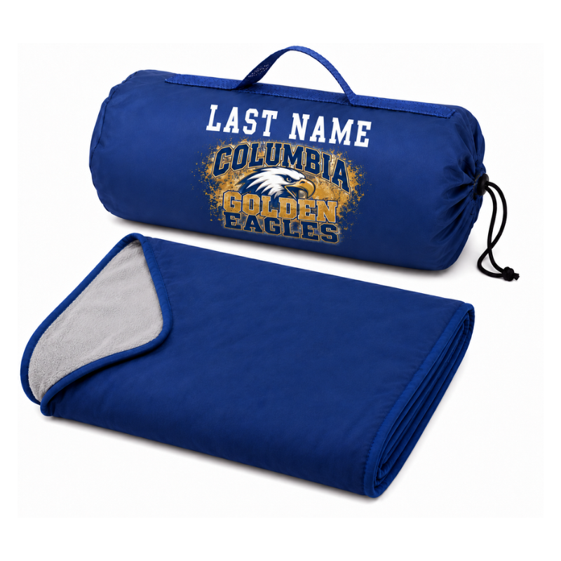 Personalized Columbia Eagles Stadium Blanket