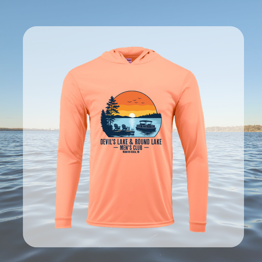 Devil’s Lake & Round Lake Men’s Club Tropical Hooded Long Sleeve