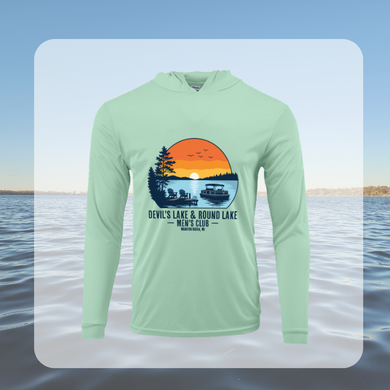 Devil’s Lake & Round Lake Men’s Club Tropical Hooded Long Sleeve