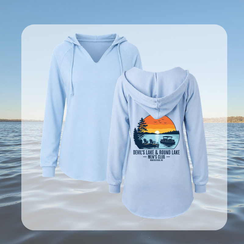 Devil’s Lake & Round Lake Men’s Club Women’s Beach Hoodie