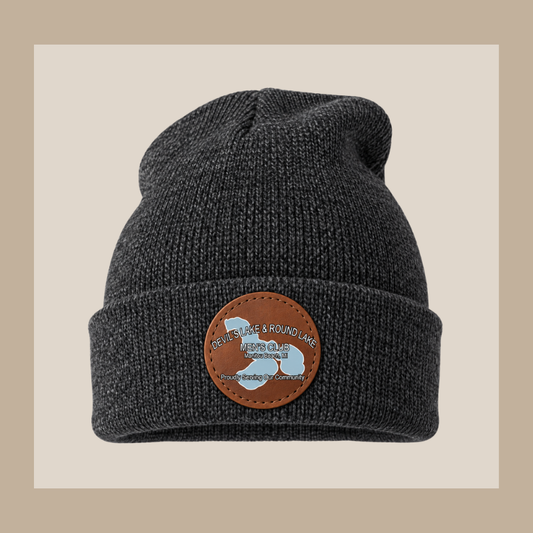 Men’s Club Leather Patch Beanie