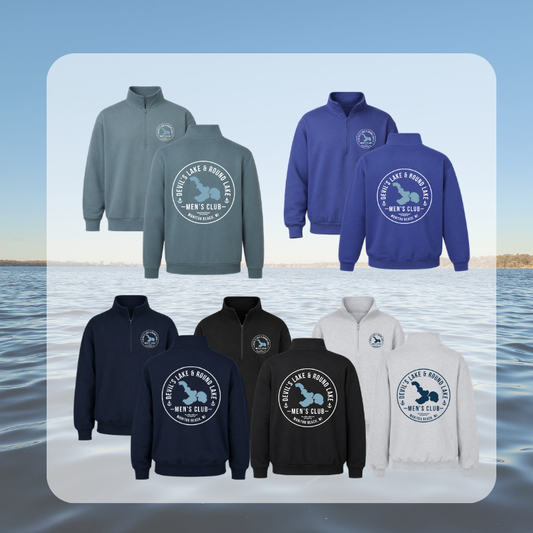 Devil’s Lake & Round Lake Men’s Club Quarter Zip Sweatshirt