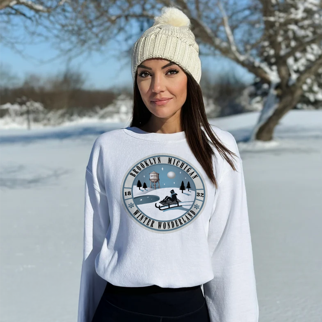 Brooklyn, Michigan — Winter Wonderland Crewneck- Adult & Youth!