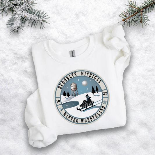 Brooklyn, Michigan — Winter Wonderland Crewneck- Adult & Youth!