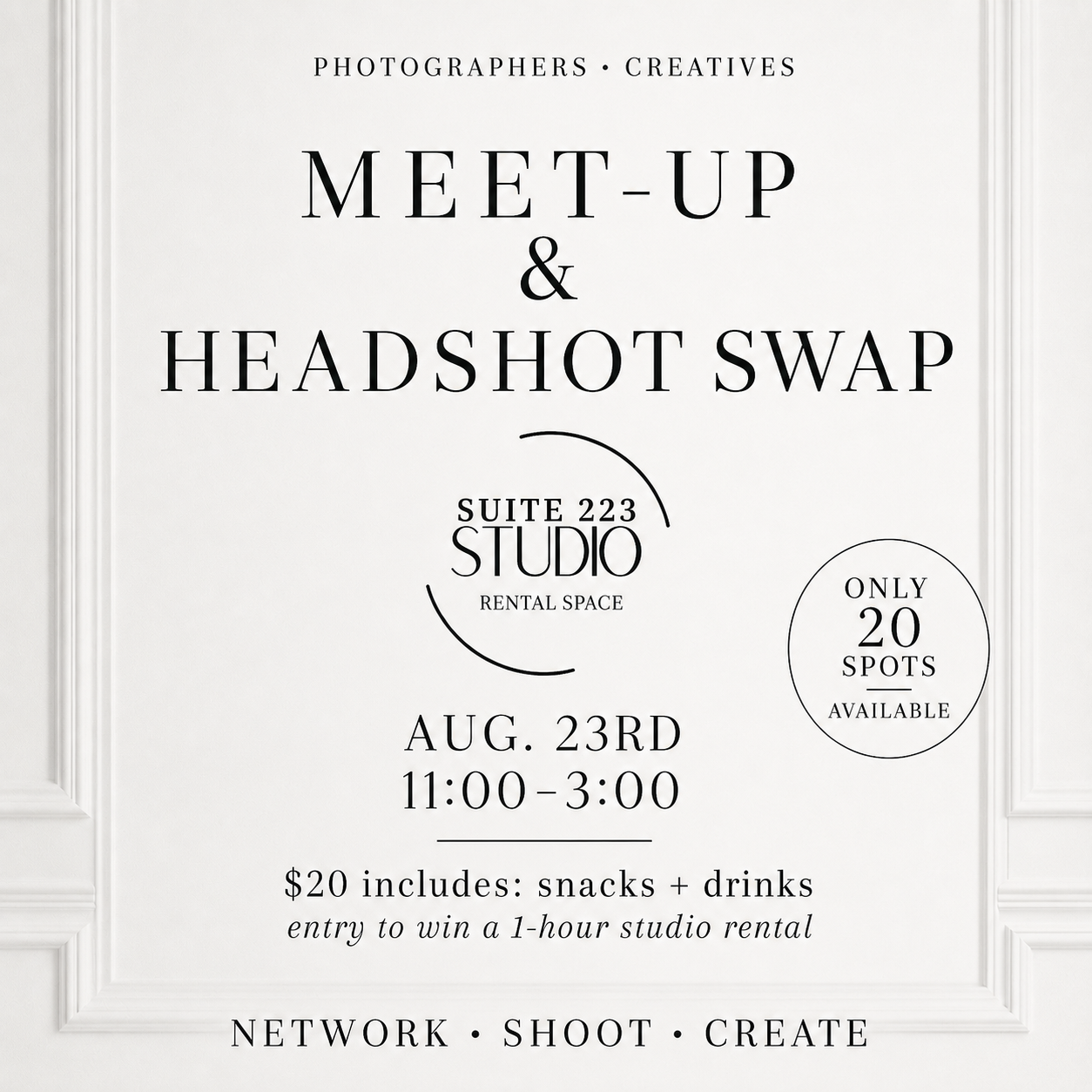 Photographers & Creatives Meet-Up + Headshot Swap