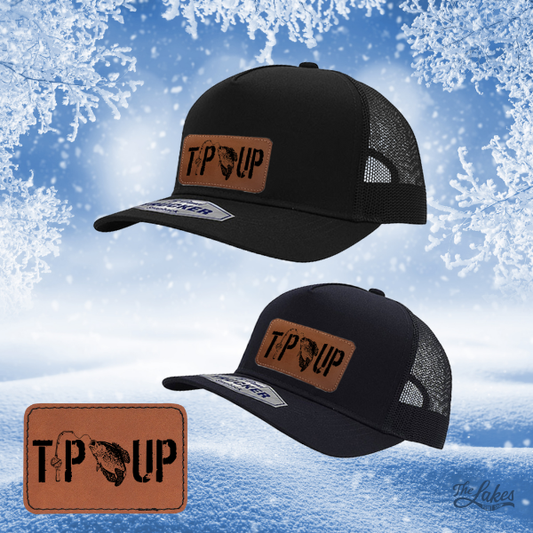 Tip Up Hat- Leather Patch
