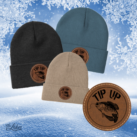 Tip Up Beanie - Leather Patch