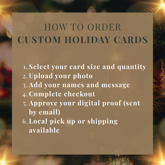 Playful Blue Christmas Lights Photo Card