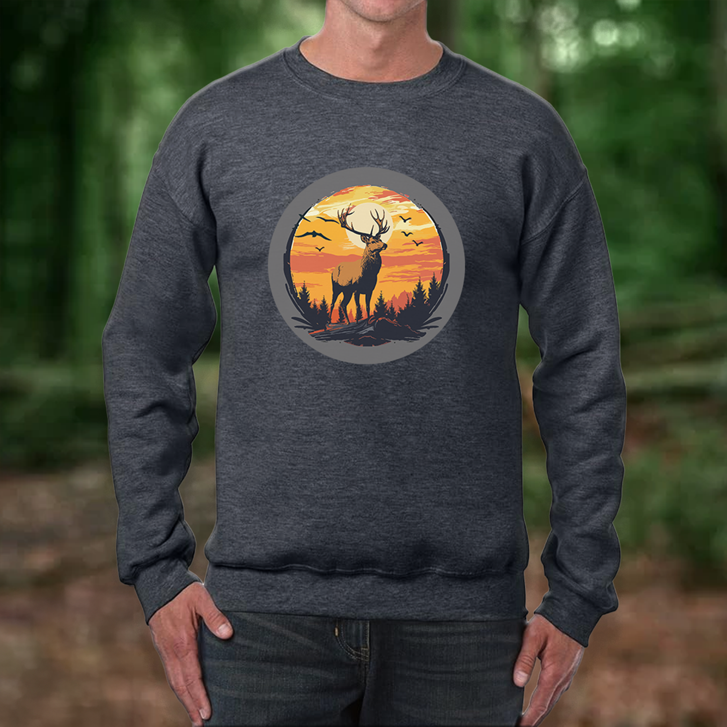 Sunset Woodland Deer Crew