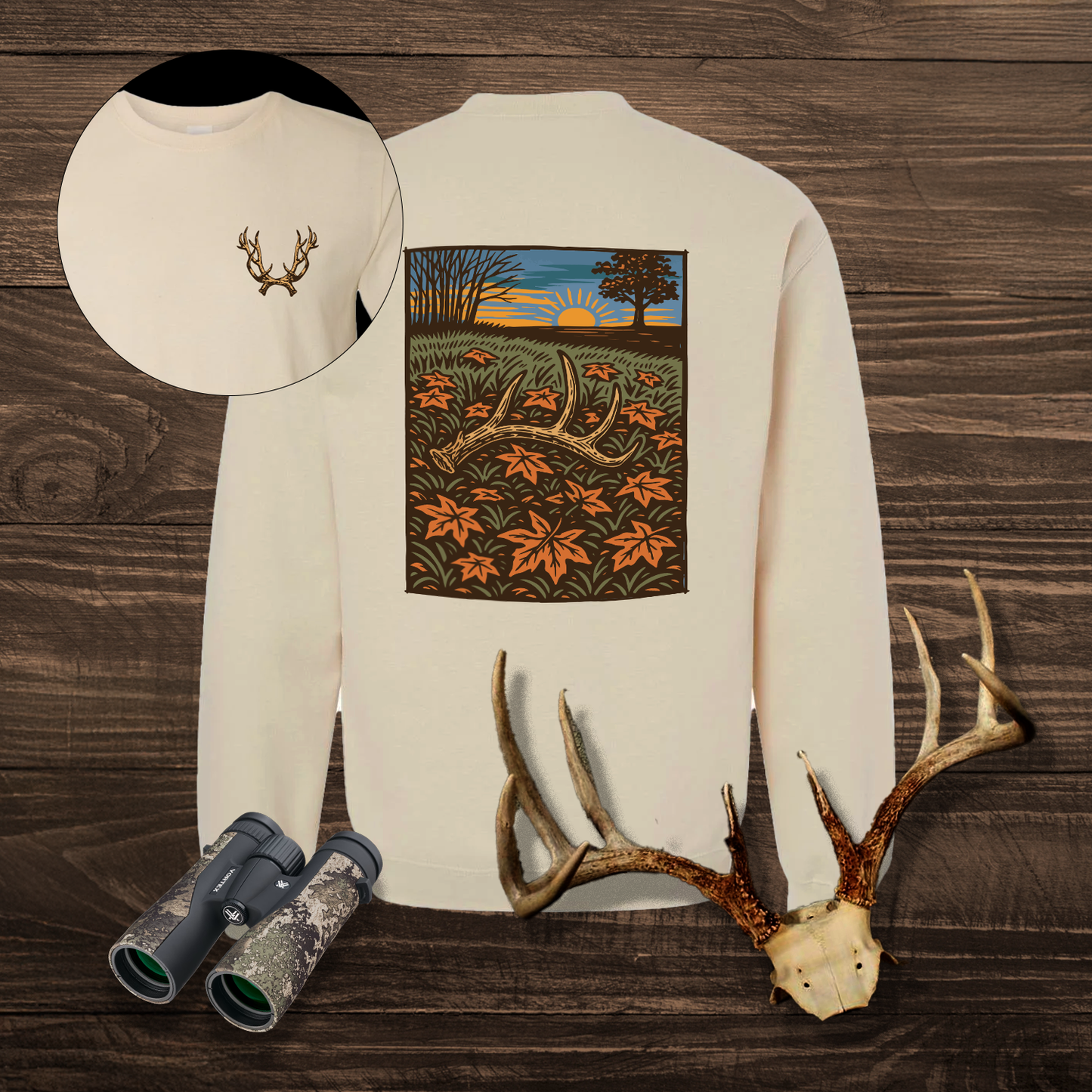 Autumn Shed Sunrise Crewneck