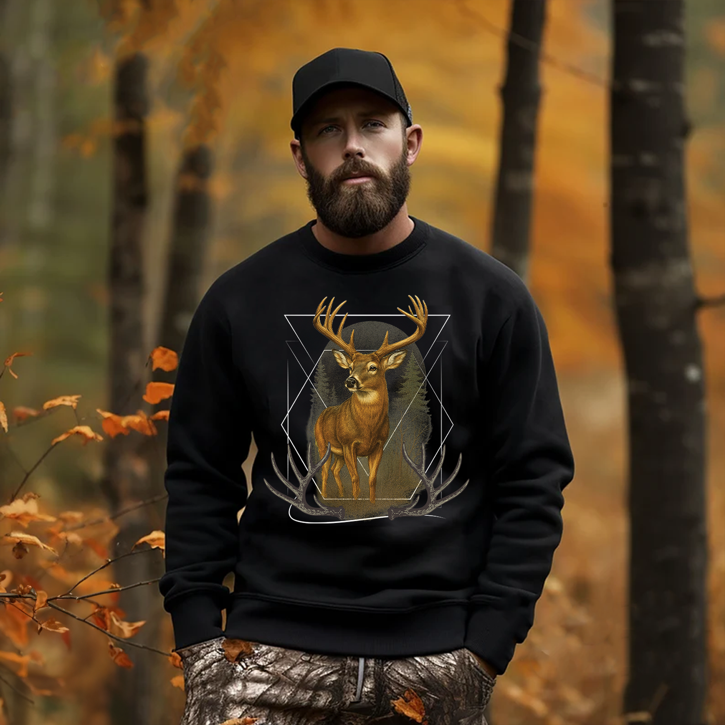 Geometric Buck Crewneck
