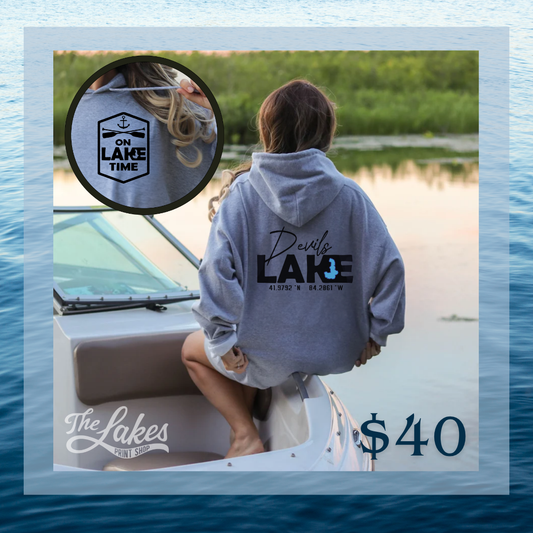 Devils Lake Michigan Hoodie