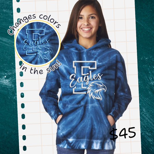 E Eagles Tie-dye UV Puff Sweatshirt