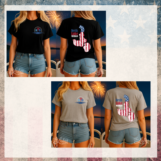 Devils Lake Michigan 4th of July Tee