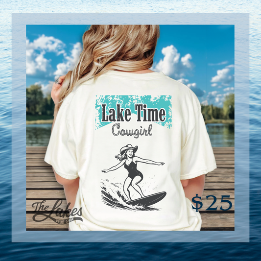 Lake Time Cowgirl Tee
