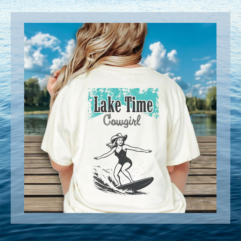 Lake Time Cowgirl Tee
