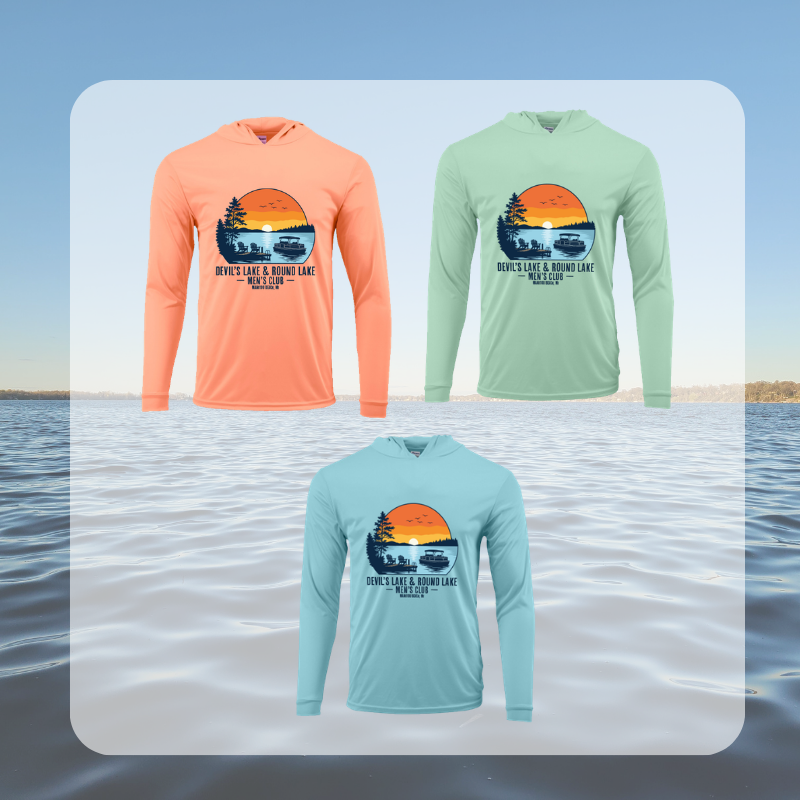Devil’s Lake & Round Lake Men’s Club Tropical Hooded Long Sleeve