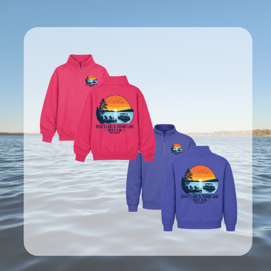 Devil’s Lake & Round Lake Men’s Club Tropical Youth 3/4 Zip Up