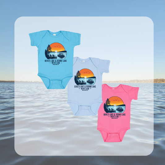 Devil’s Lake & Round Lake Men’s Club Tropical Short Infant Onesie