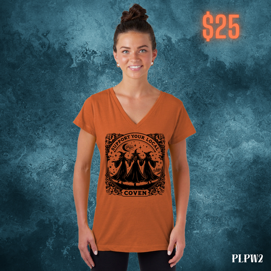 PLPW2 - “Support Your Local Coven” V-Neck Tee
