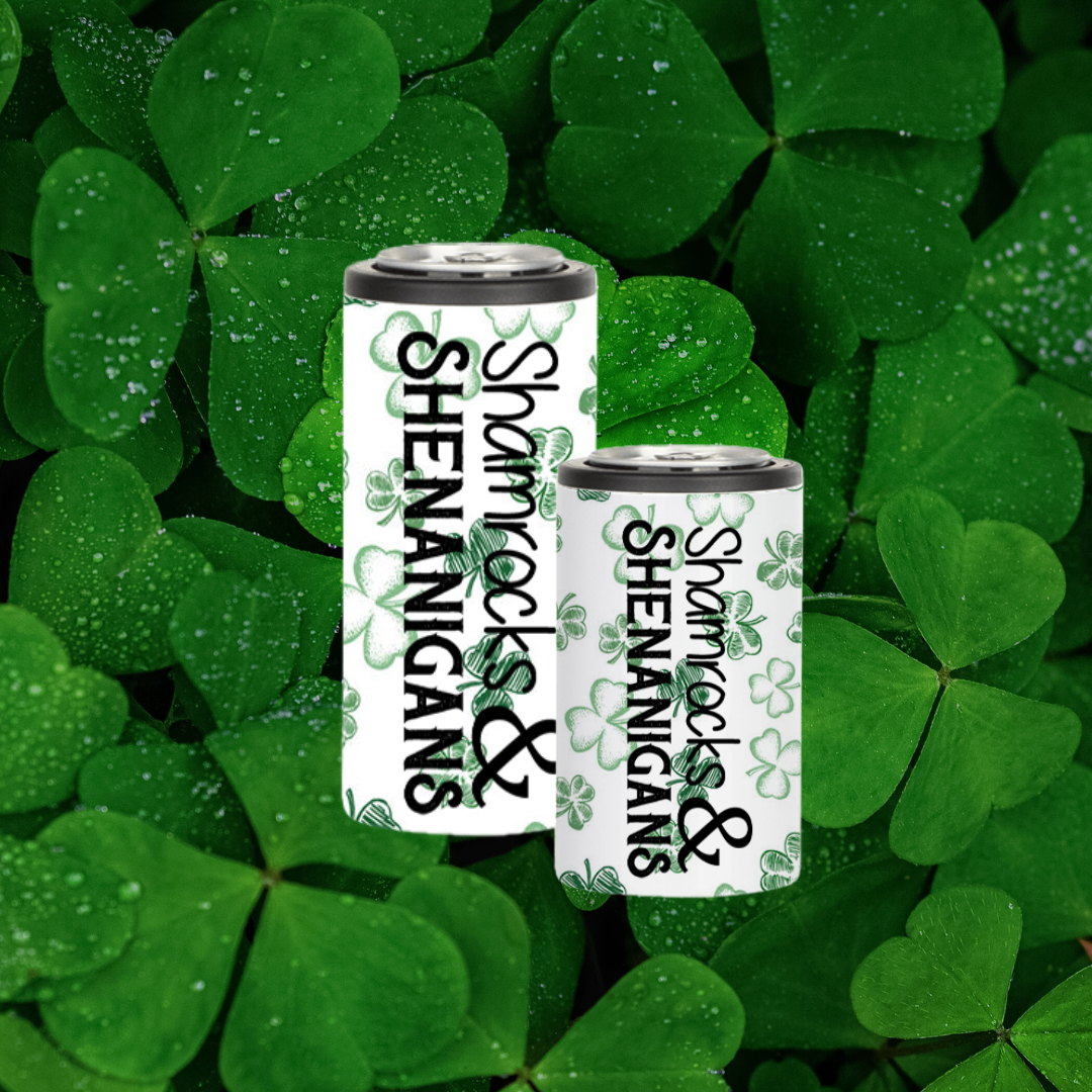 Shamrocks & Shenanigans Slim Can Cooler