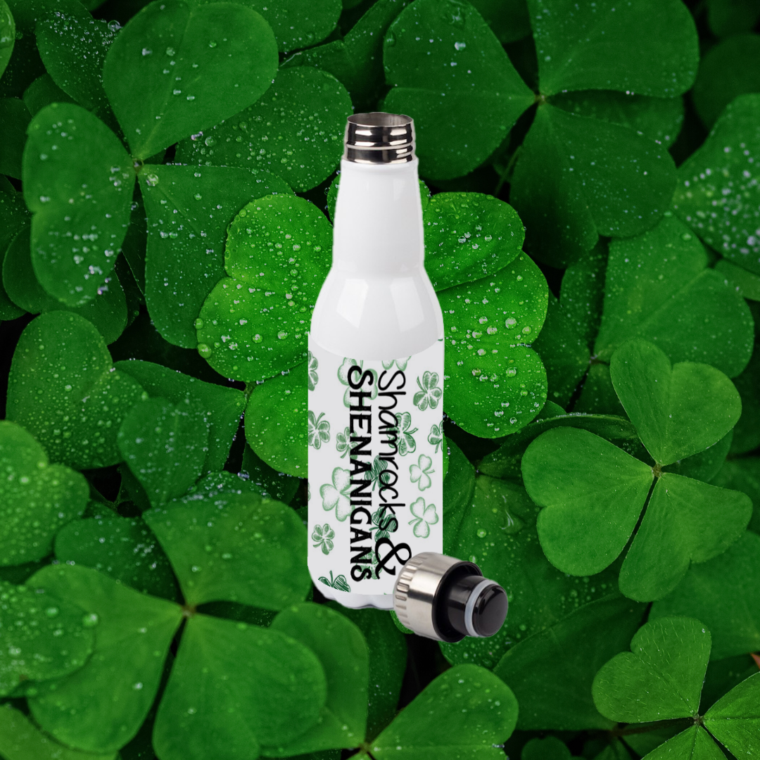 Shamrocks & Shenanigans Water Bottle